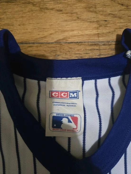 vtg 80s CCM XL Chicago Cubs Home MLB Baseball jersey #5 - Picture 4 of 7